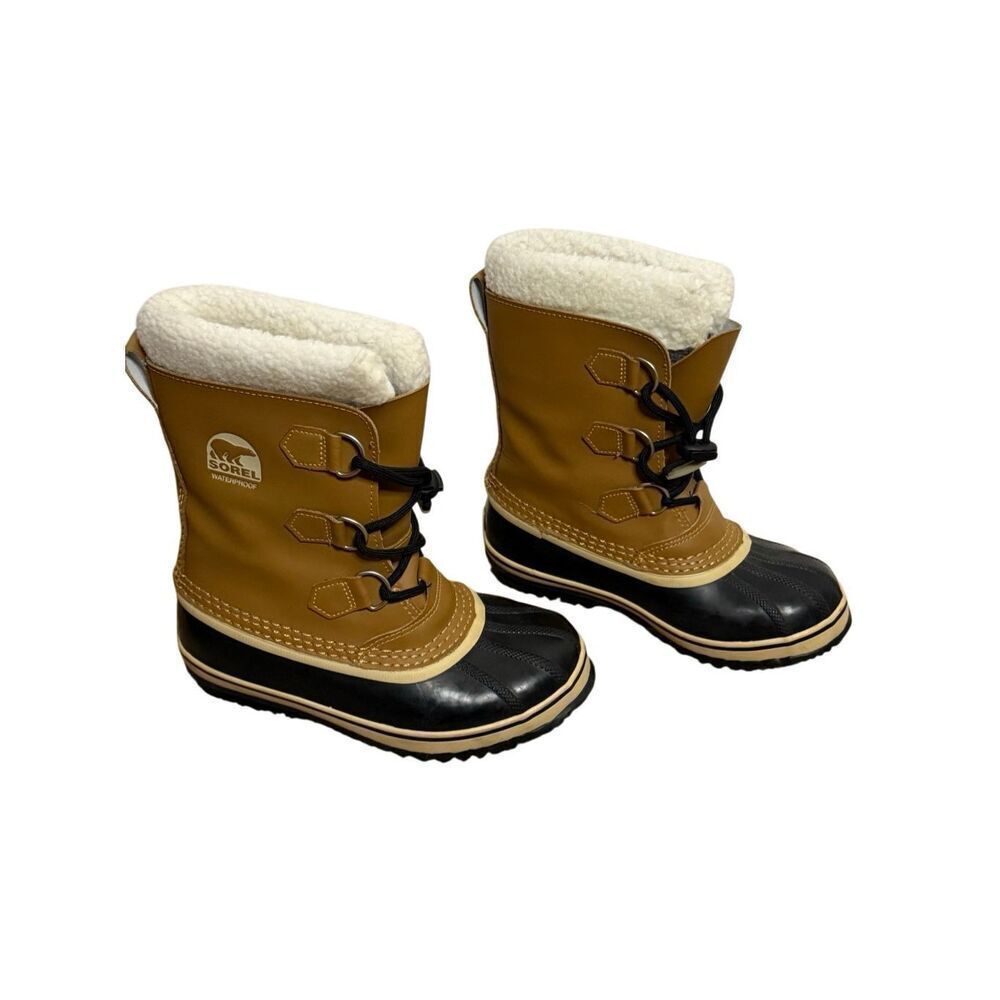 Sorel Yoot Pac TP Waterproof Coated Leather Winter Boots Size 4Y
